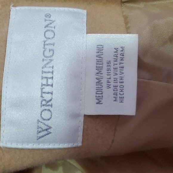 Worthington Long Jacket Coat 80% Wool 20% Nylon Blend Size M - Picture 11 of 15